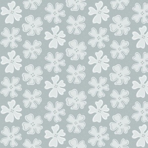 button flowers monochromatic gray