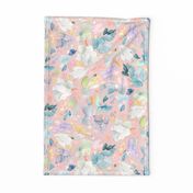 Abstract petal flowering Soft pink Wall art