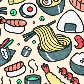 Japanese Food Seamless Pattern - A Tasty Journey