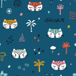 Joyful Jungle with Cute Leopard Cats