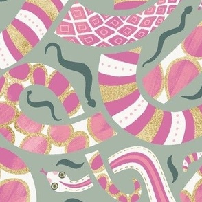 Pink Knotted Snakes