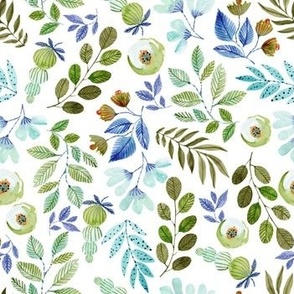 Color Flowers Watercolor Pattern 3