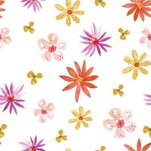 Color Flowers Watercolor Pattern 4