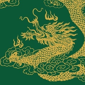 Dragons - Large - Emerald Green & Yellow