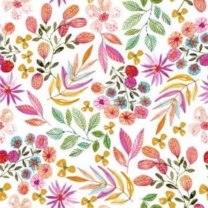 Color Flowers Watercolor Pattern 5