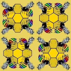Rainbow Queen Bees