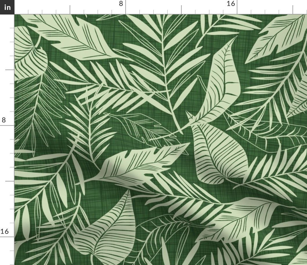 Cabana Tropics - Summer Tropical Leaves Green Large Scale