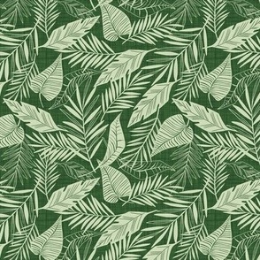 Cabana Tropics - Summer Tropical Leaves Green Small Scale