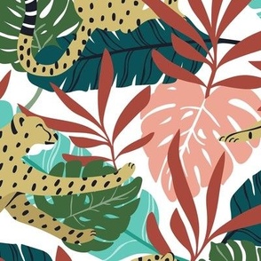 Spotted Jungle - White Tropics Large Scale