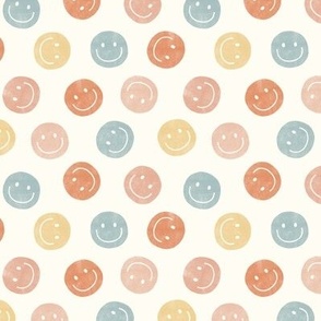 (small scale) smiley faces - happy - neutrals  - LAD22