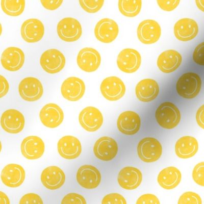 (small scale) smiley faces - happy - yellow - LAD22