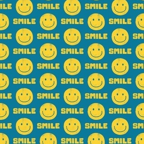(small scale) Smile - Happy Face - yellow/blue - LAD22