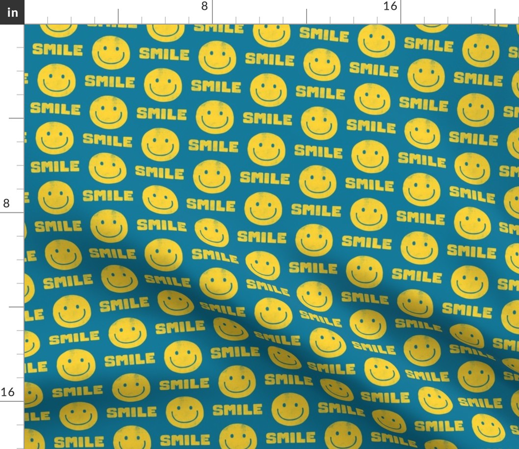 Smile - Happy Face - yellow/blue - LAD22