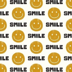 Smile - Happy Face  Smiley - gold/black - LAD22