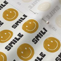 (small scale) Smile - Happy Face Smiley - gold/black - LAD22