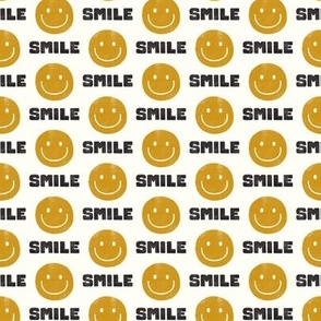 (small scale) Smile - Happy Face Smiley - gold/black - LAD22