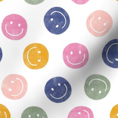 Smiley - Happy Face Smile - Pink & Sage - LAD22