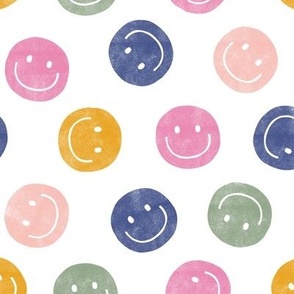 Smiley - Happy Face Smile - Pink & Sage - LAD22