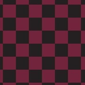 Checkered Garnet and Black, Check Pattern Checkered Pattern, Retro Squares
