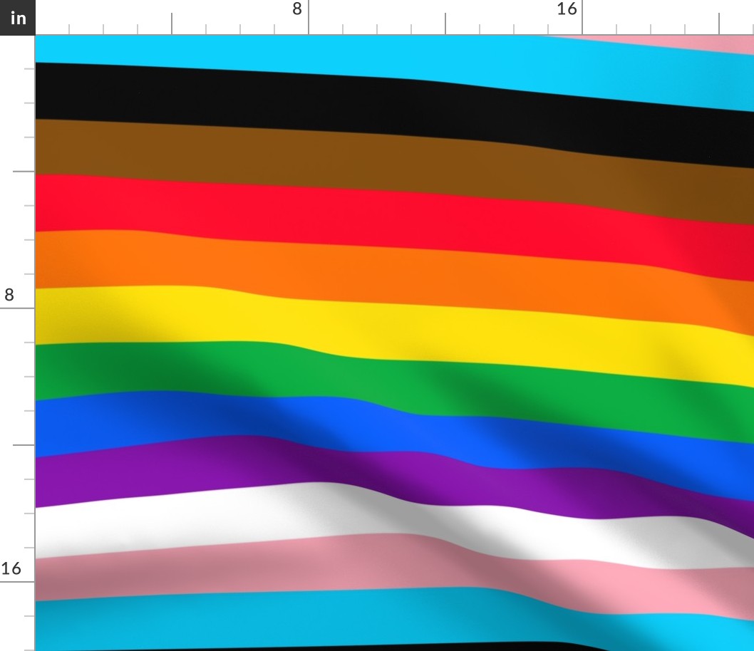 Pride Flag, Progressive Flag, LGBT Gay Rainbow Pride Flag Fabric