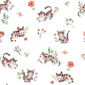 cats and red flowers copy