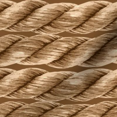 Rope stripes natural brown