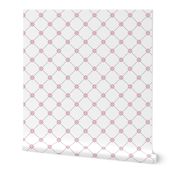 Rounded Solomon's Knot with dotted trellis - Pink and Graphite on white (unprinted) background