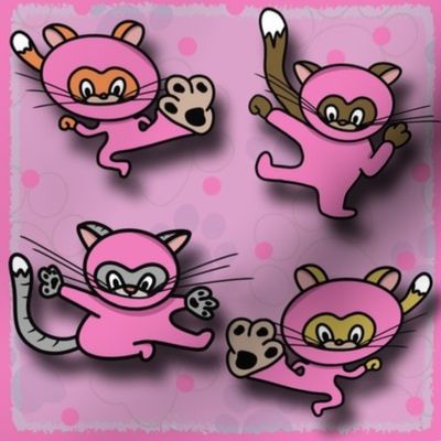 Pink Ninja Kittens ATTACK!