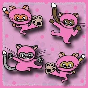 Pink Ninja Kittens ATTACK!