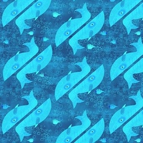 Whale Dance//Monochrome Blue