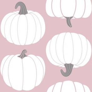 Pumpkins // White on Soft Pink
