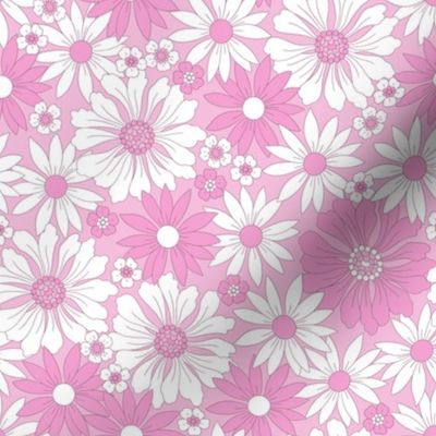 70s Pretty Floral - Pink Daisies