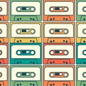 Rainbow Mix Tape 80s Pattern