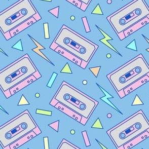 Pastel 80s Mix Tape Pattern