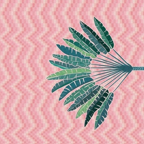 Palm on Pink wave grid  Shutterfly Canvas V