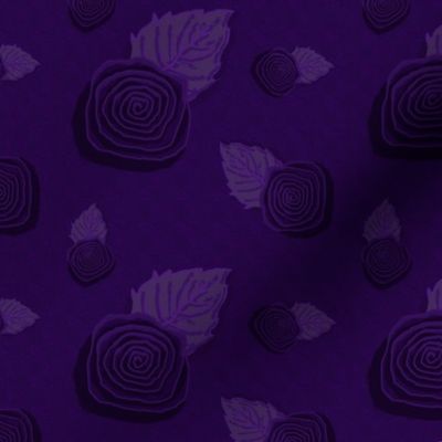 Spoonflower design challenge monochrome moments blue violet roses