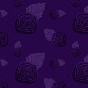 Spoonflower design challenge monochrome moments blue violet roses