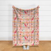 summer berries picnic plaid // large scale