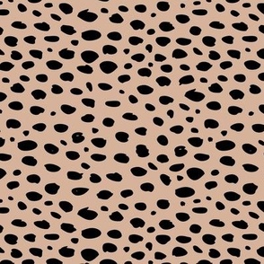 Cool abstract leopard dalmatian dots and spots scandinavian style design animal skin summer tan beige