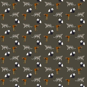 Pandas and Leopards Jungle Pattern (small)
