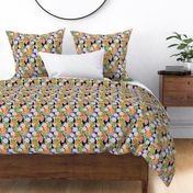 Colorful Toucans in modern tropical style