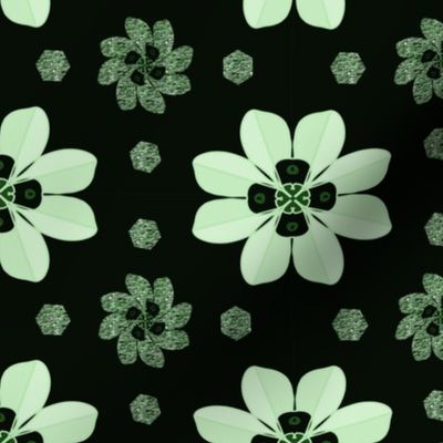 Bold Green Floral