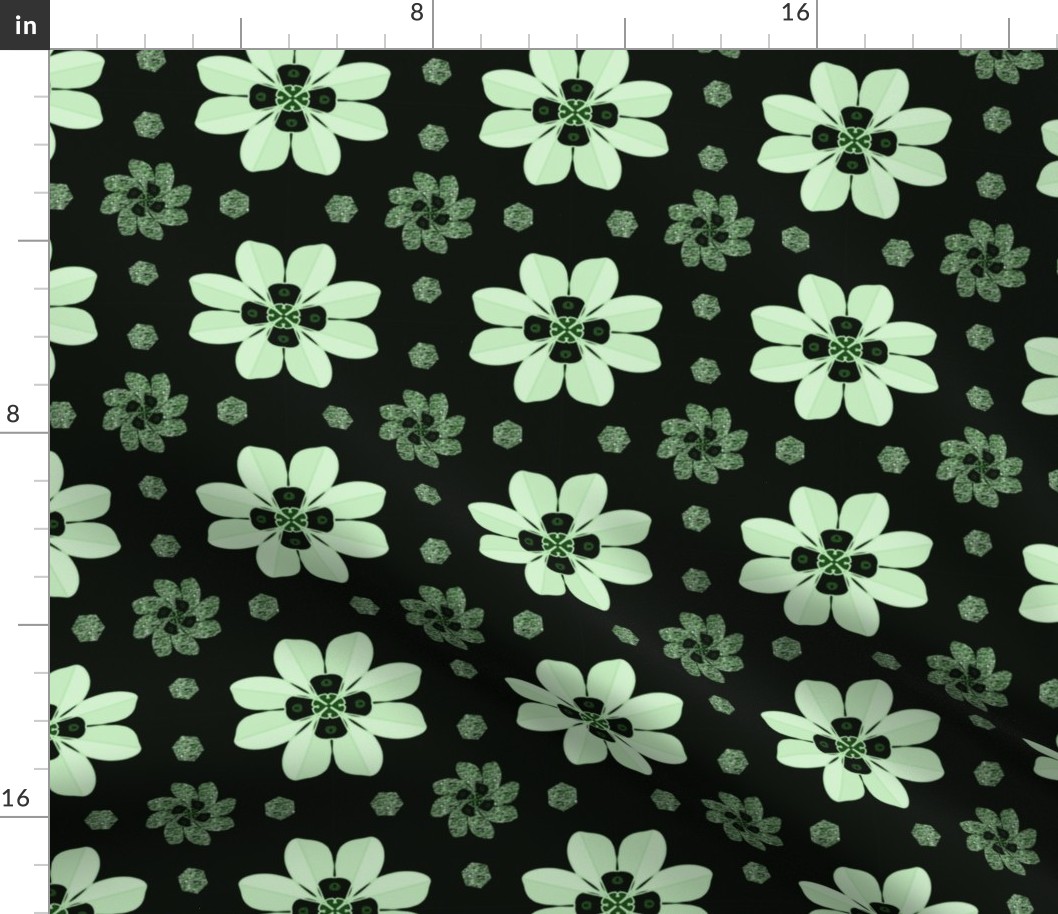 Bold Green Floral