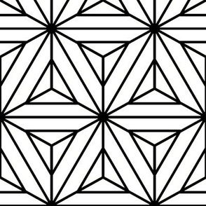 Star Tile Design Black and white
