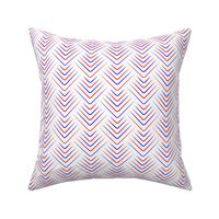 Red and White USA Jumbo Art Deco Chevrons