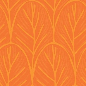 Banana Leaf-Orange-Retro Rainbow Palette