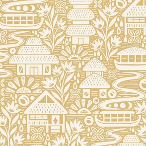 Jungle River Cruise | Large Scale | Flax Yellow