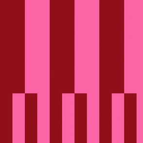 vertical stripes in pink and viva magenta by rysunki_malunki