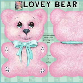Lovey Bear in Pink - Plushie toy