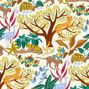 African Animal Fabric, Wallpaper and Home Decor | Spoonflower